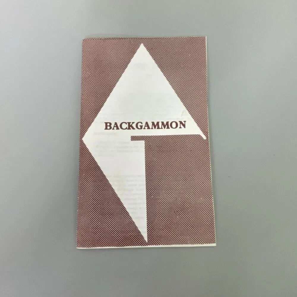 Vintage Backgammon Set Brown Travel Case Complete Dice Chips Folding Board New - Picture 3 of 13